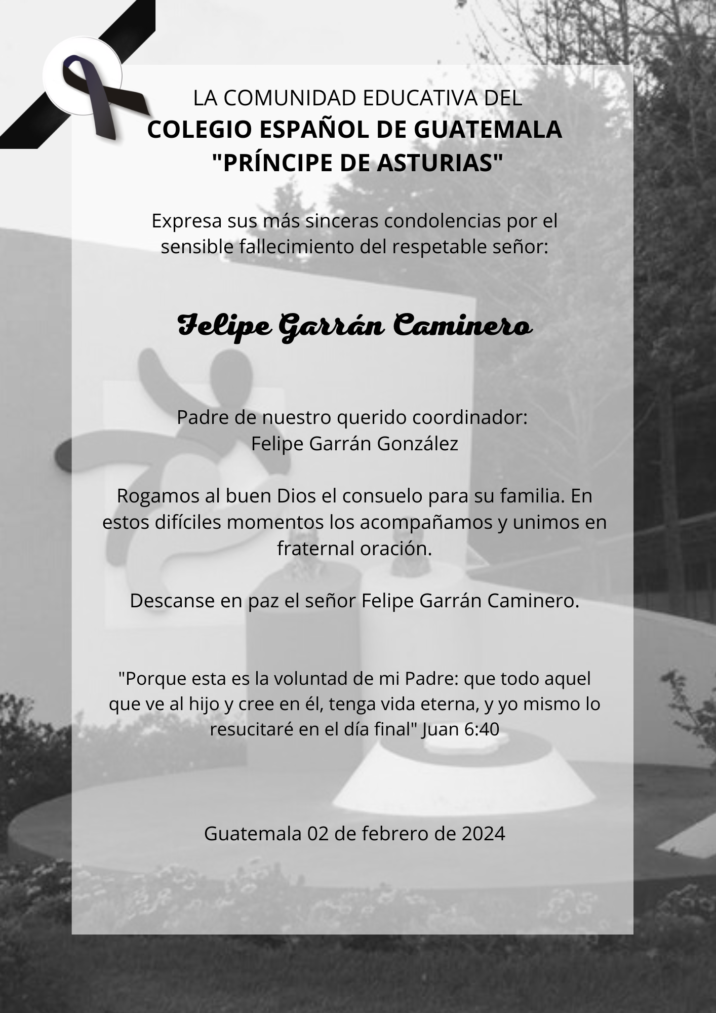 Nota de duelo Felipe Garran 2