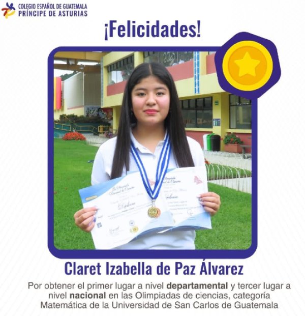 Participación en la Olimpiada Nacional de Ciencias (Matemática)